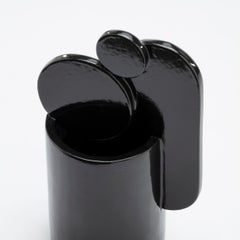 Black Ceramic Vase Handcrafted in Italy -Sardinia Black Bubble Family Collection