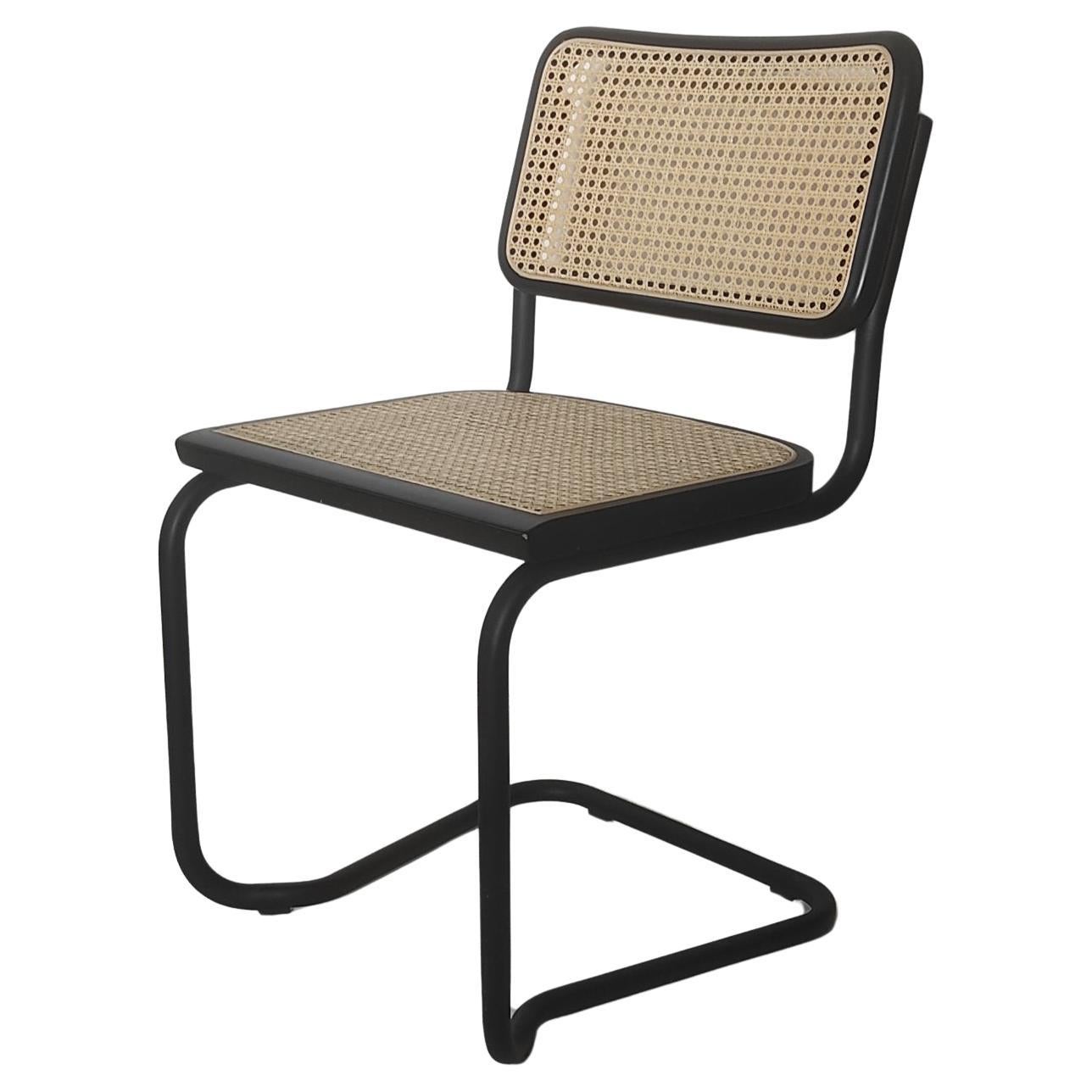 Black Cesca Chair Affter Marcel Breuer Italy 1980s For Sale