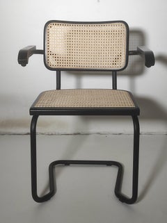 Black Cesca Chair After Marcel Breuer Italy 1980s