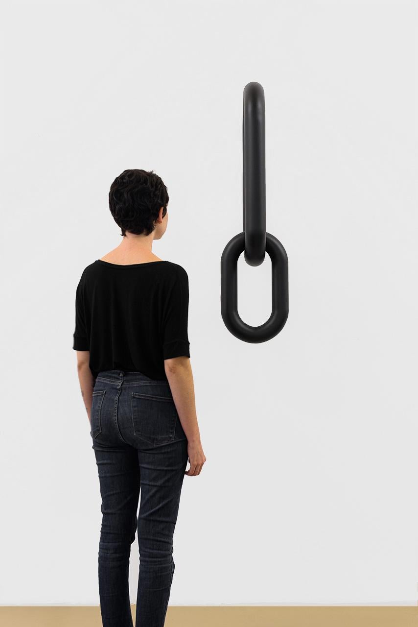 International Style Black Chain, by Rain, Wall Piece, Stainless Steel, Black For Sale