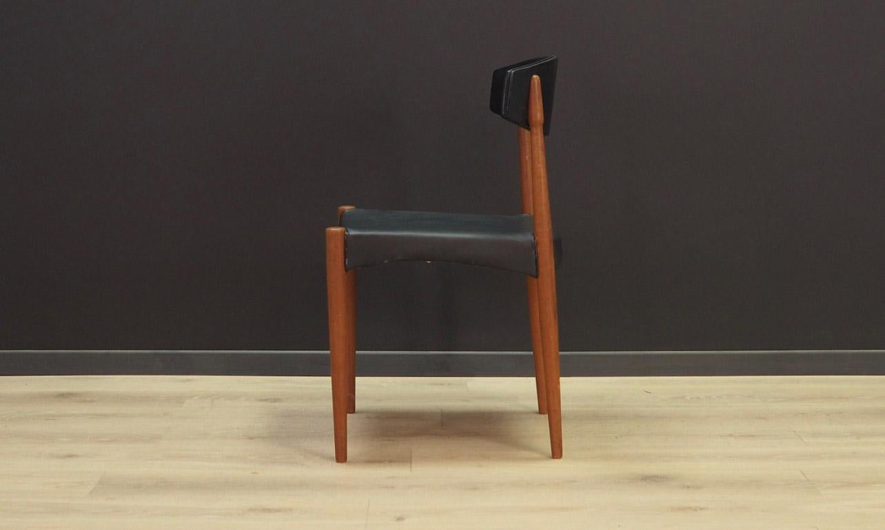 Black Chair Danish Design Vintage Classic 1970s Leather 1
