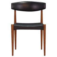Black Chair Danish Design Vintage Classic 1970s Leather