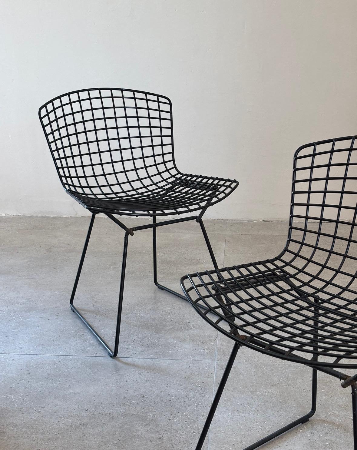 Sedia nera Mod. 420 di Harry Bertoia per Knoll, 1953 USA In condizioni buone in vendita a Tel Aviv-Yafo, Tel Aviv District