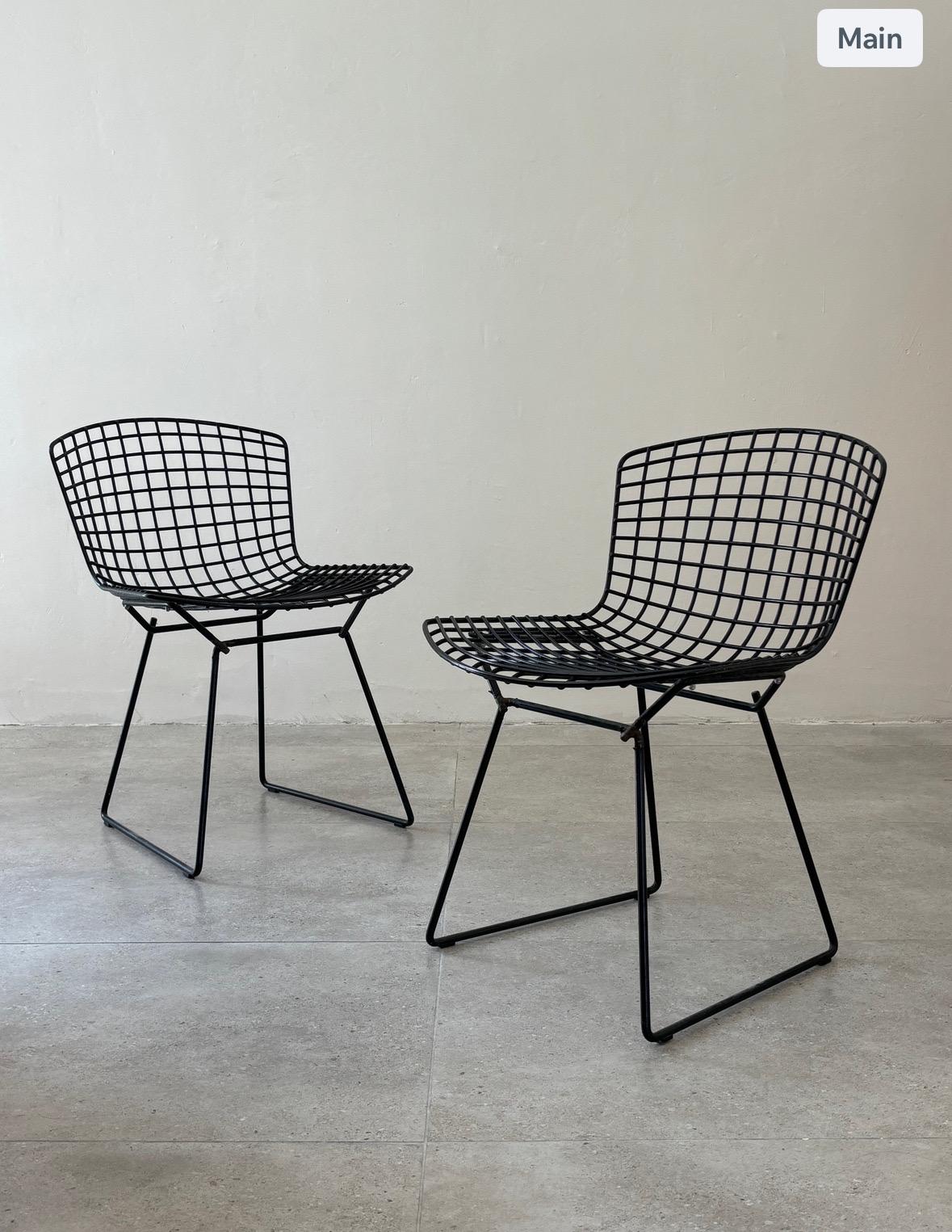 Sedia nera Mod. 420 di Harry Bertoia per Knoll, 1953 USA In condizioni buone in vendita a Tel Aviv-Yafo, Tel Aviv District