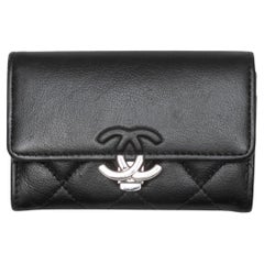 Black Chanel 2019 Small Quilted CC Card Holder