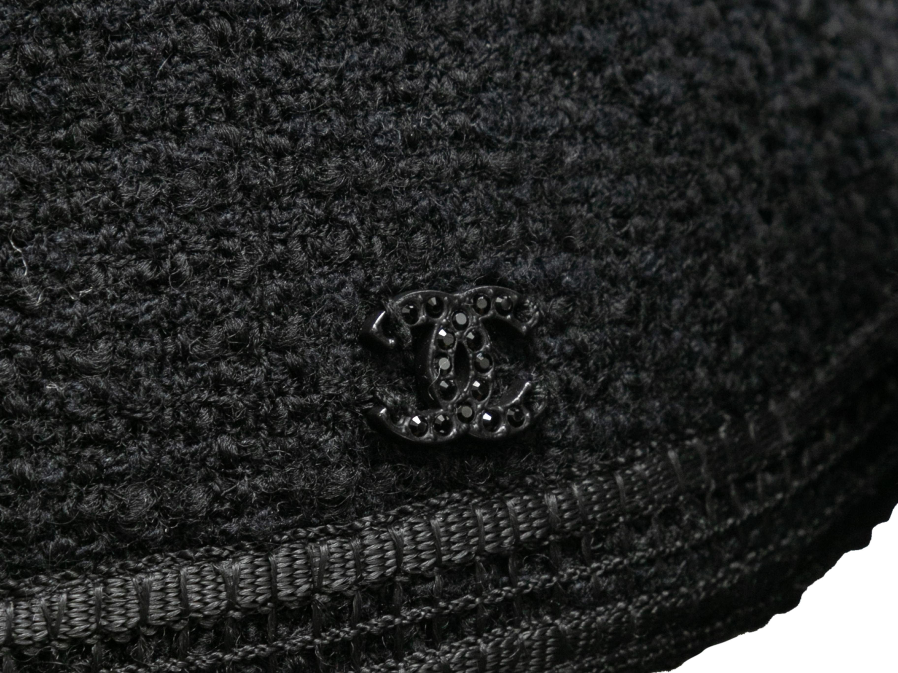 Veste asymétrique Chanel noire bouclée taille US S Bon état à New York, NY