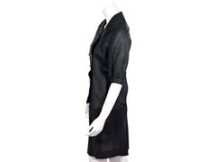 Black Chanel Boutique Wool Pleated Skirt Suit Set