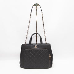Black Chanel Business Affinity Tote Bag