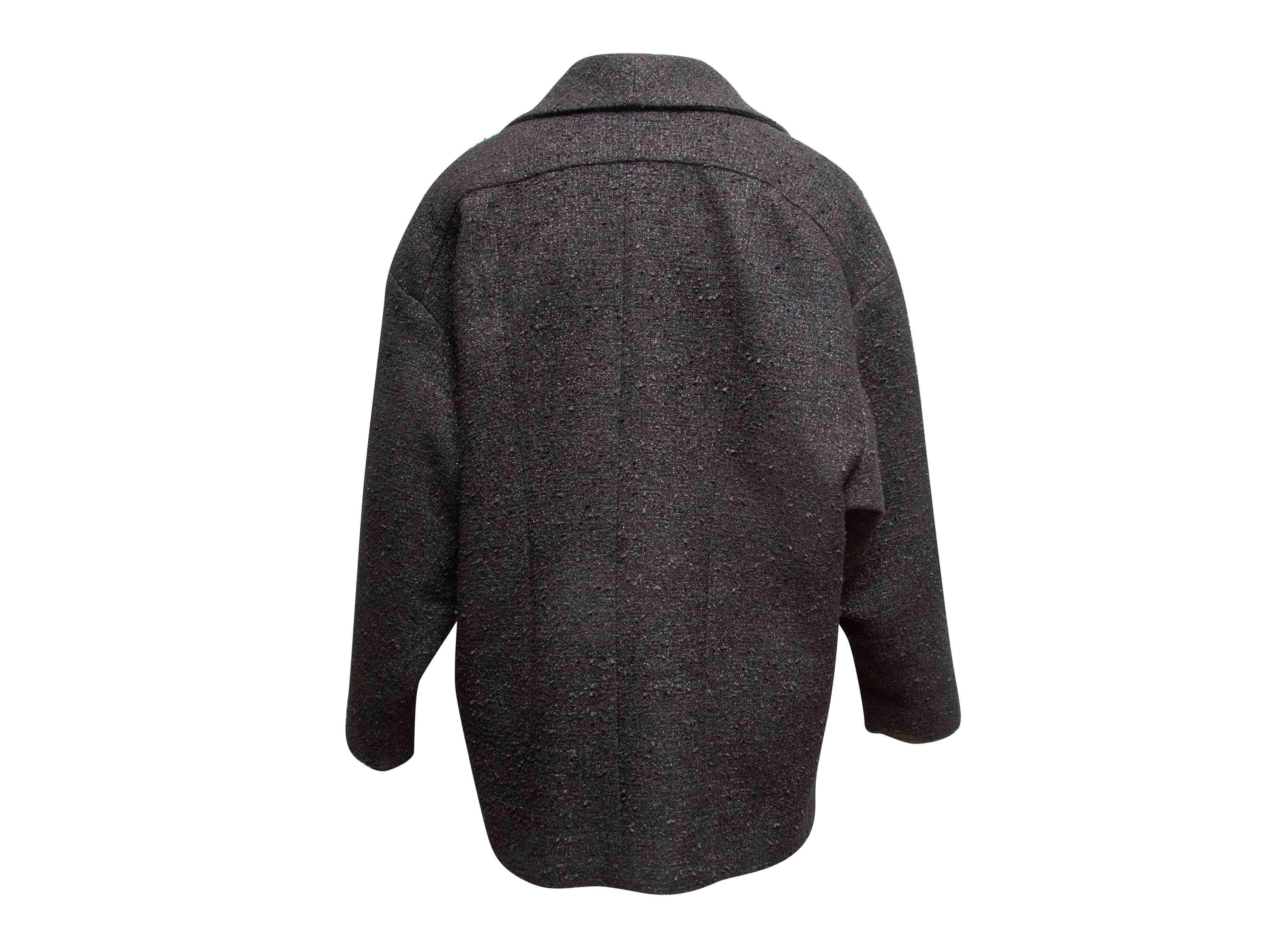 Nero Giacca Chanel Button-Up nera taglia FR 38 in vendita