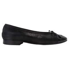 Black Chanel Cap-Toe Ballet Flats Size 36