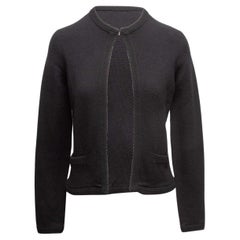 Black Chanel Cashmere Cardigan Size US S