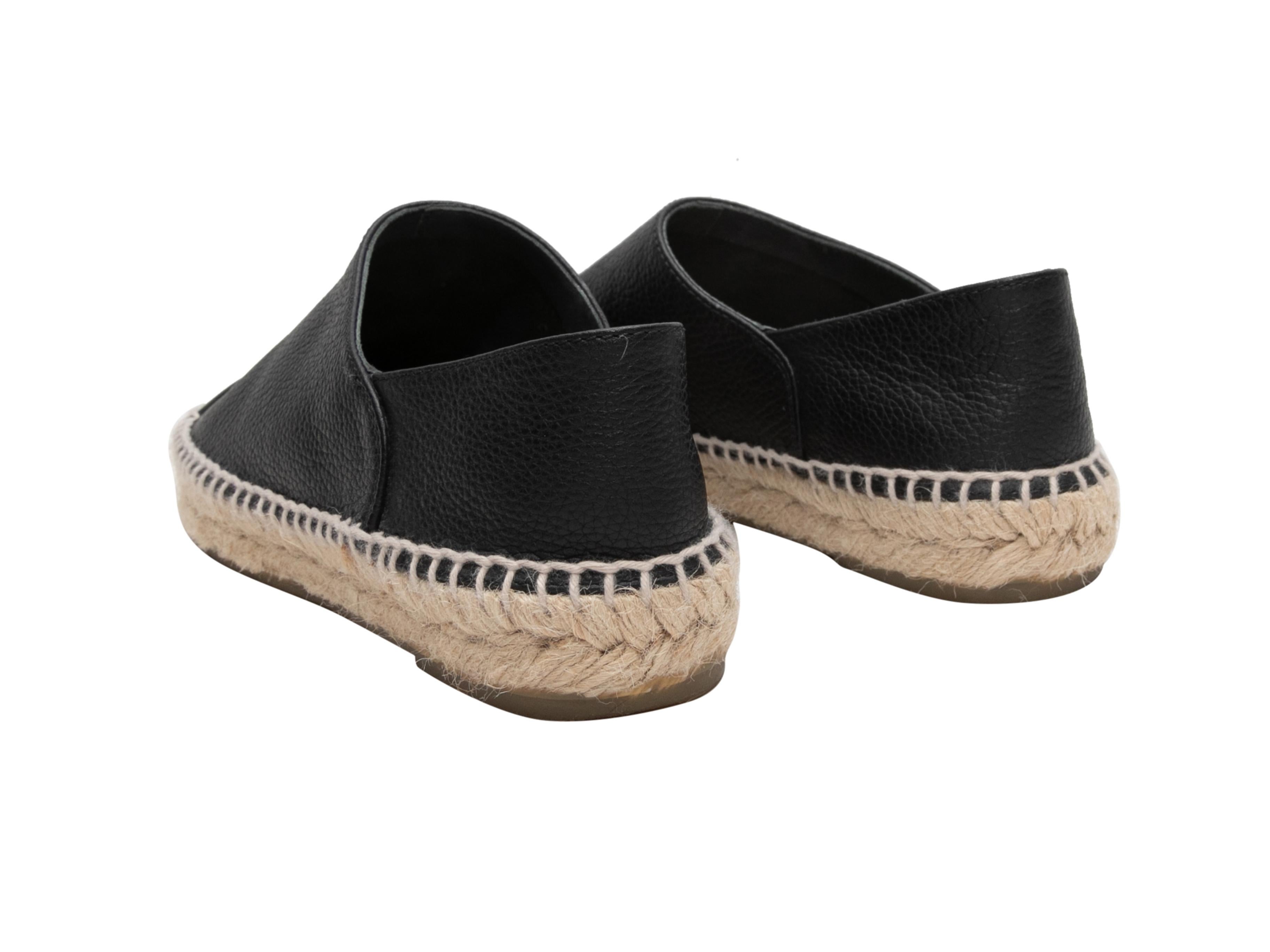 Chanel - Chaussures espadrilles noires à bout ouvert CC, taille 37 Pour femmes en vente