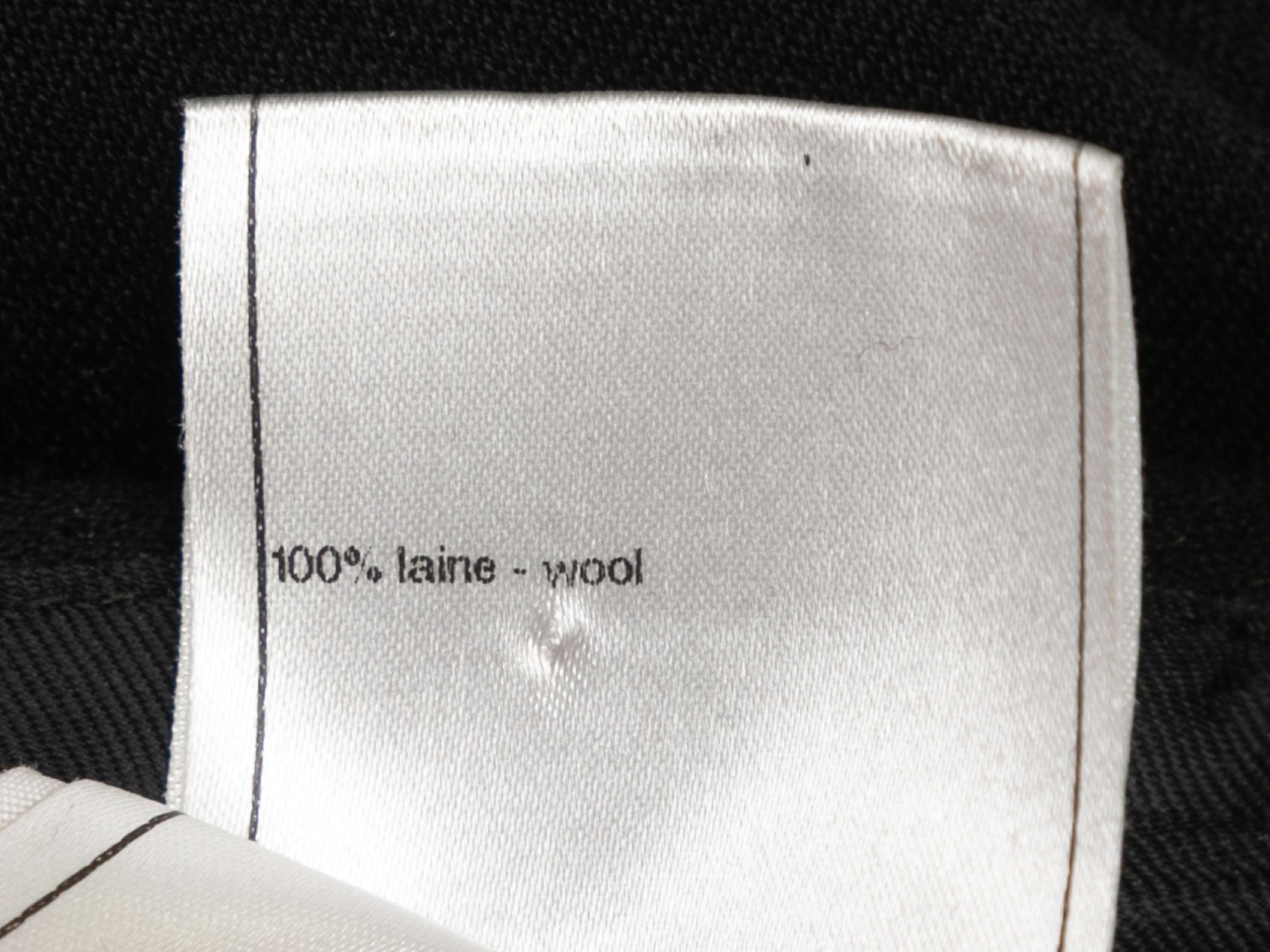 Schwarze Chanel Hose aus Wolle mit Bündchen Größe FR 50 im Zustand „Gut“ im Angebot in New York, NY