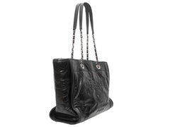 Black Chanel Deauville Tote Bag