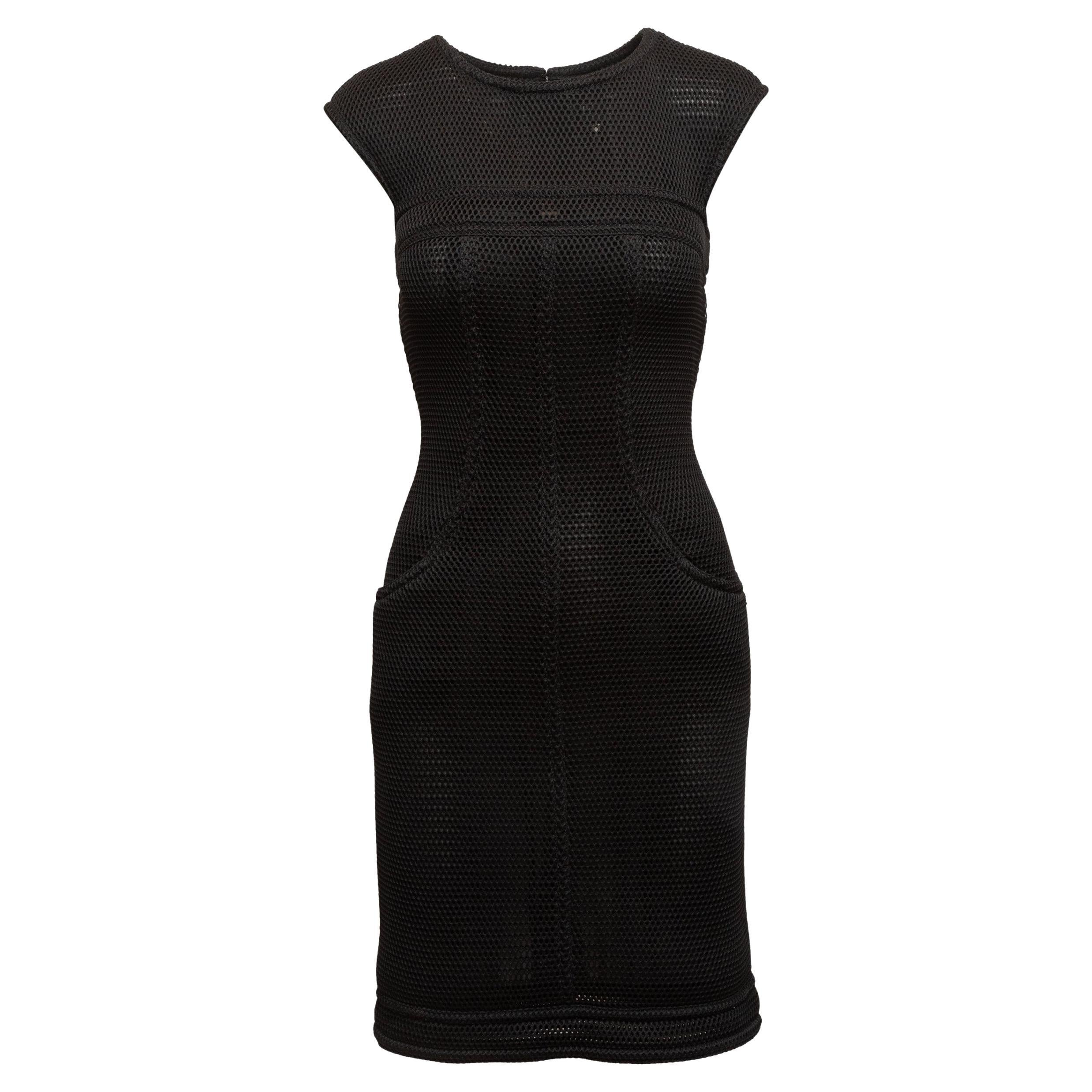 Black Chanel Early 2000s Mesh Dress For Sale