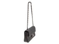 Black Chanel East West Caviar Flap Bag