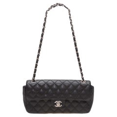 Black Chanel East West Caviar Flap Bag