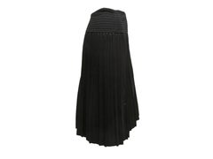 Black Chanel Fall/Winter 2005 Pleated Knit Skirt Size FR 44