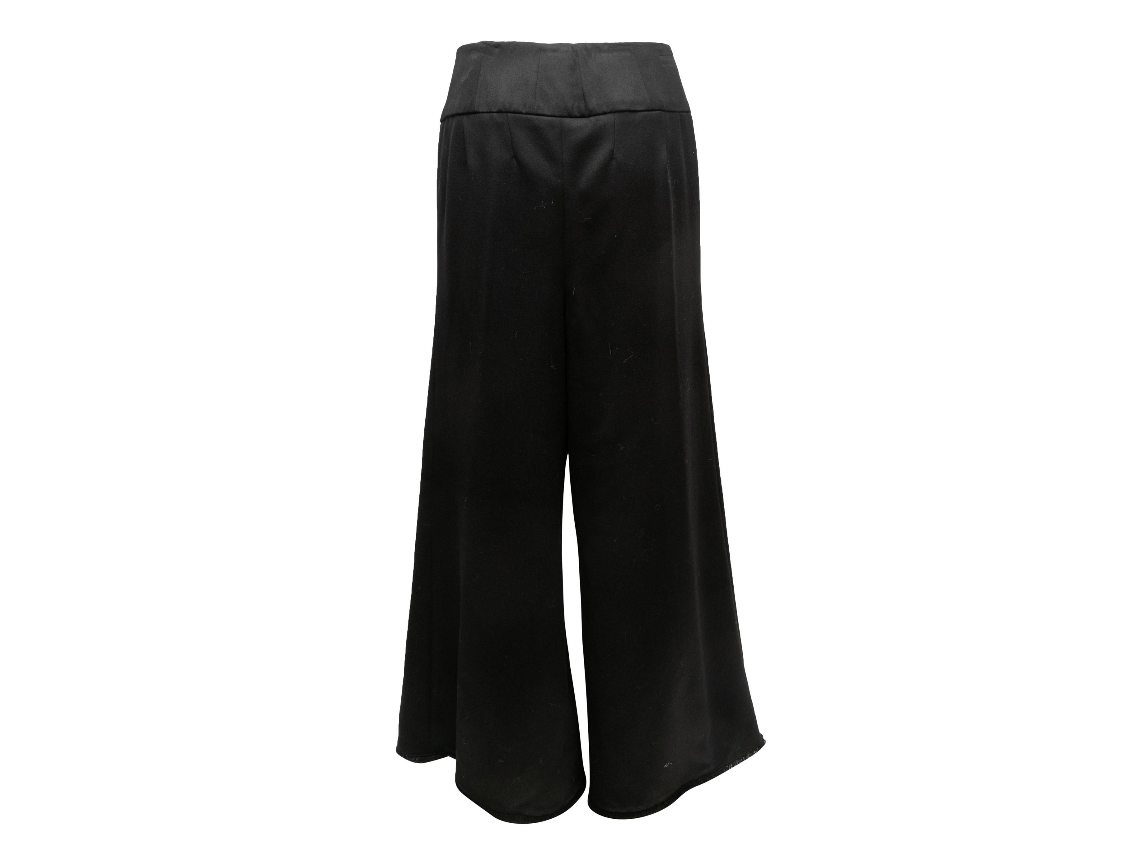 Pantalones de lana Chanel negros Otoño/Invierno 2006 Talla FR 48 en venta 2