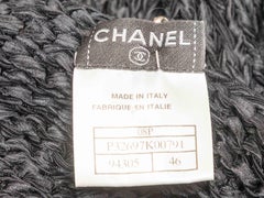 Black Chanel Fall/Winter 2008 Knit Silk Jacket Size FR 46