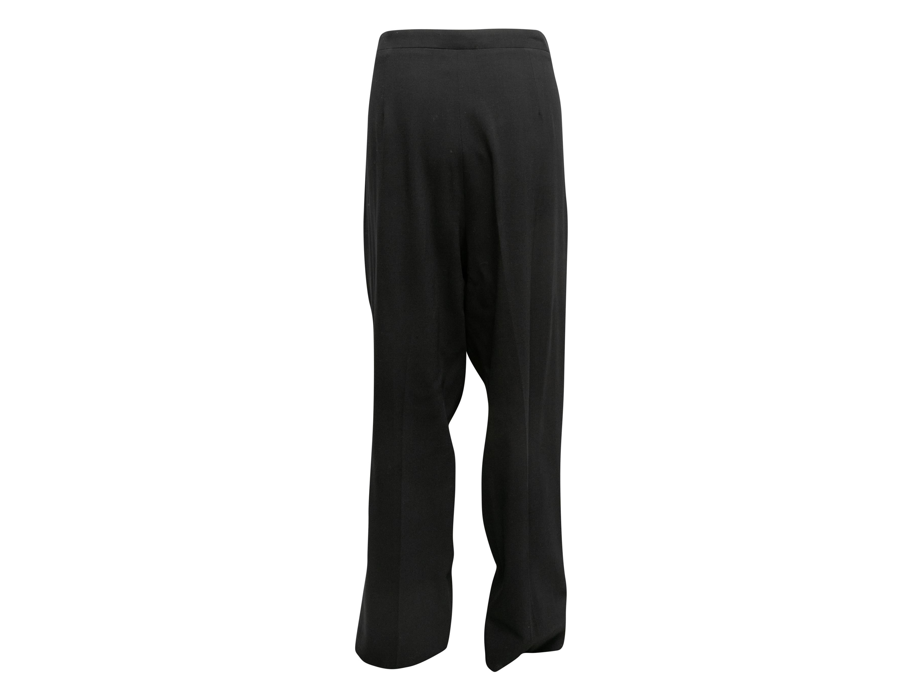 Black Chanel Fall/Winter 2008 Wool Trousers Size FR 50 In Good Condition For Sale In New York, NY