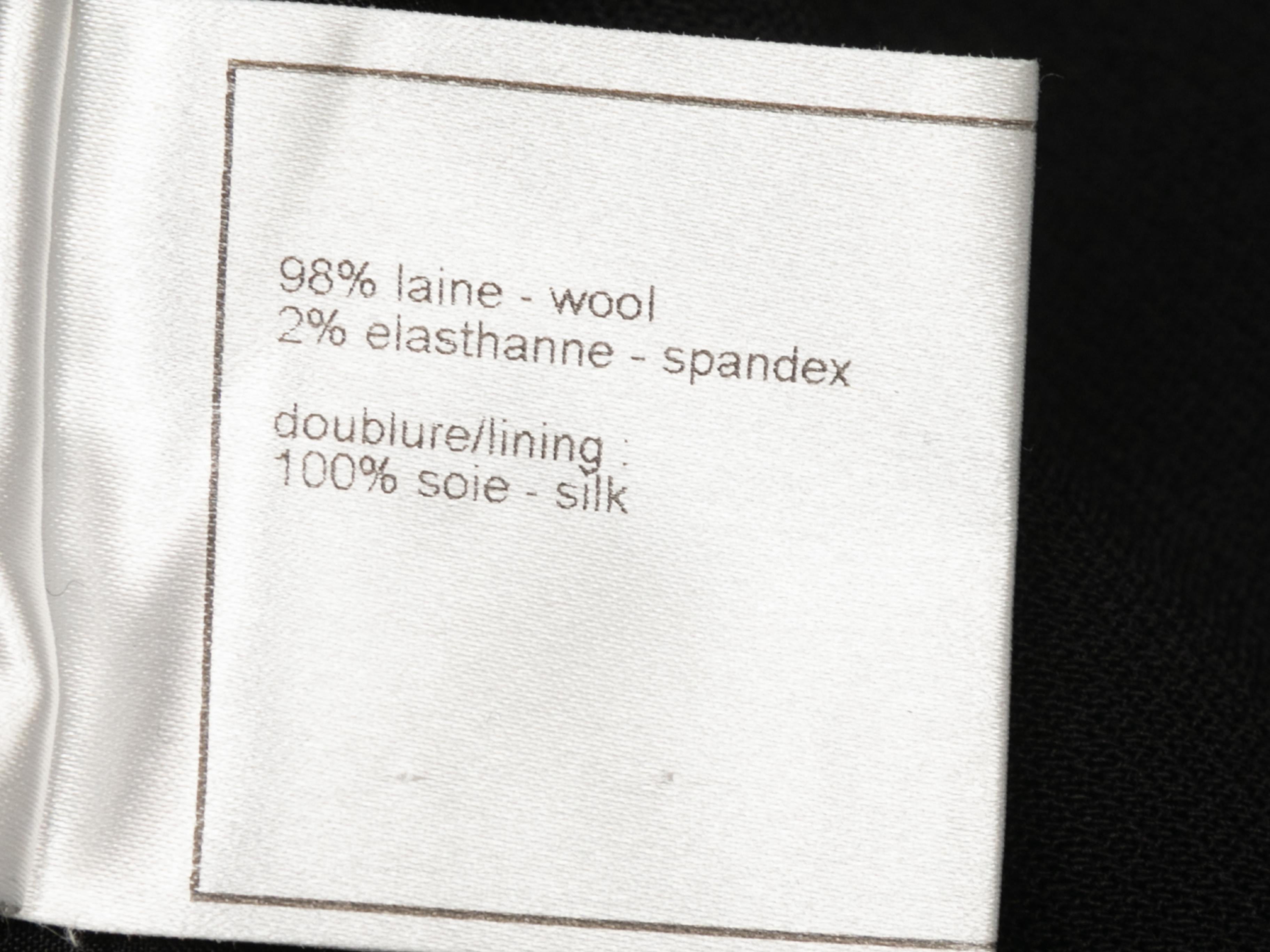 Schwarze Chanel Herbst/Winter 2008 Wollhose Größe FR 50 im Angebot 2