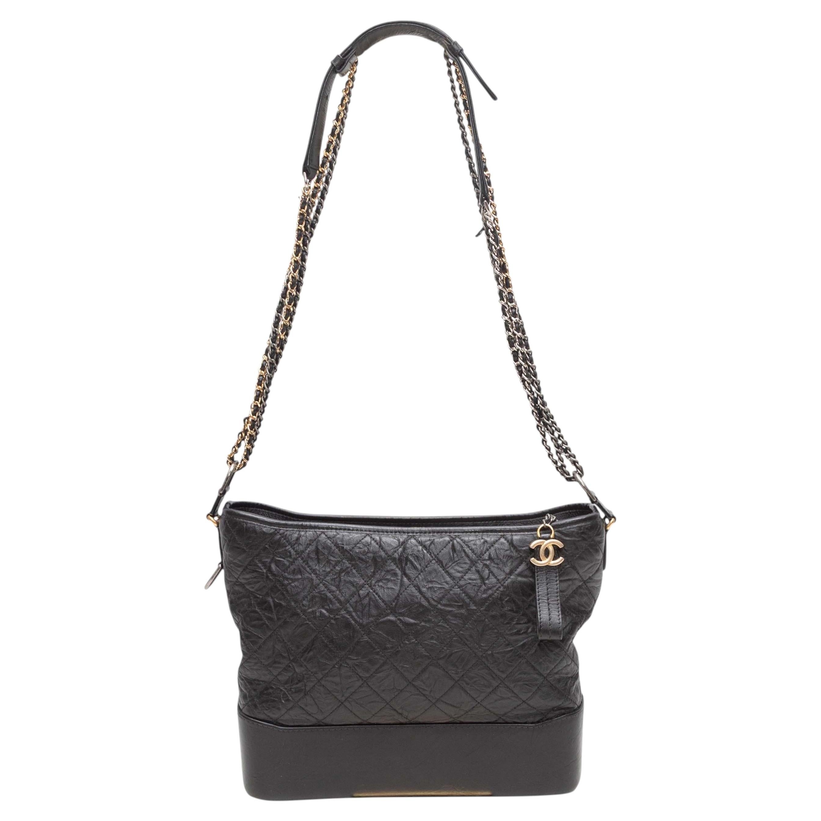 Black Chanel Gabrielle Hobo Bag For Sale
