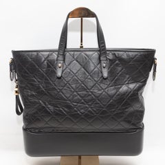 Black Chanel Gabrielle Shopping Tote