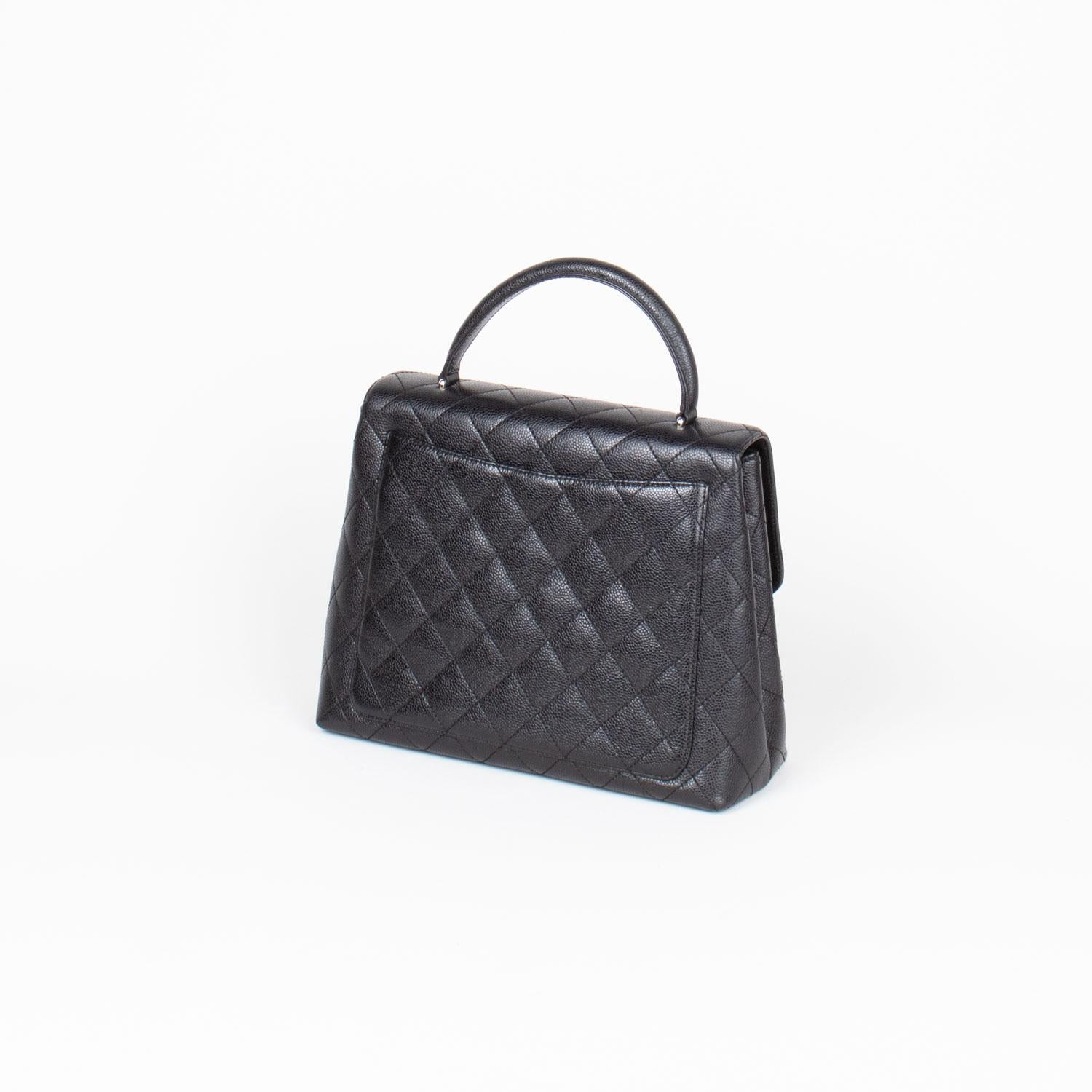 Women's Black Chanel Kelly Caviar Handbag