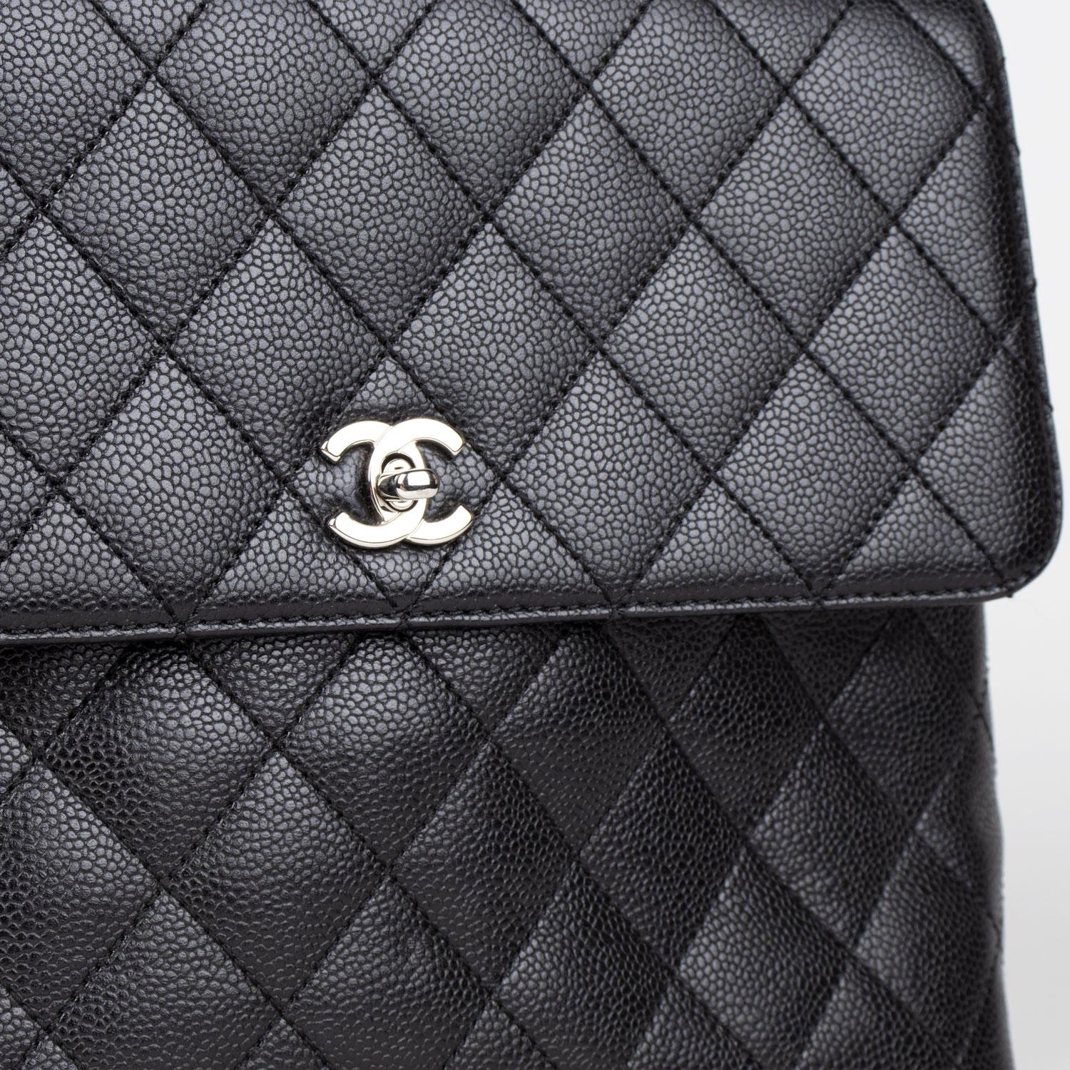 Black Chanel Kelly Caviar Handbag 3