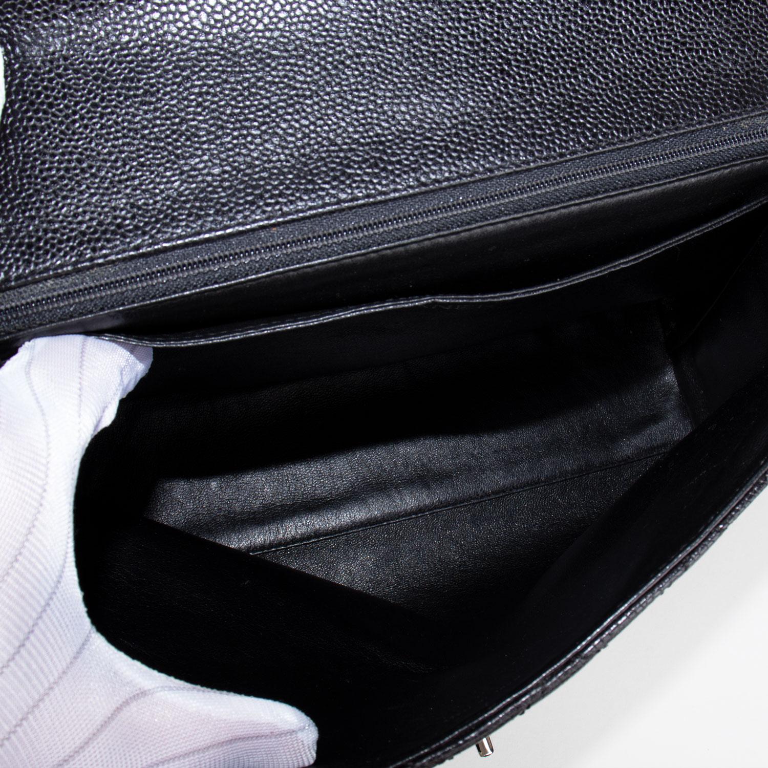 Black Chanel Kelly Caviar Handbag 5