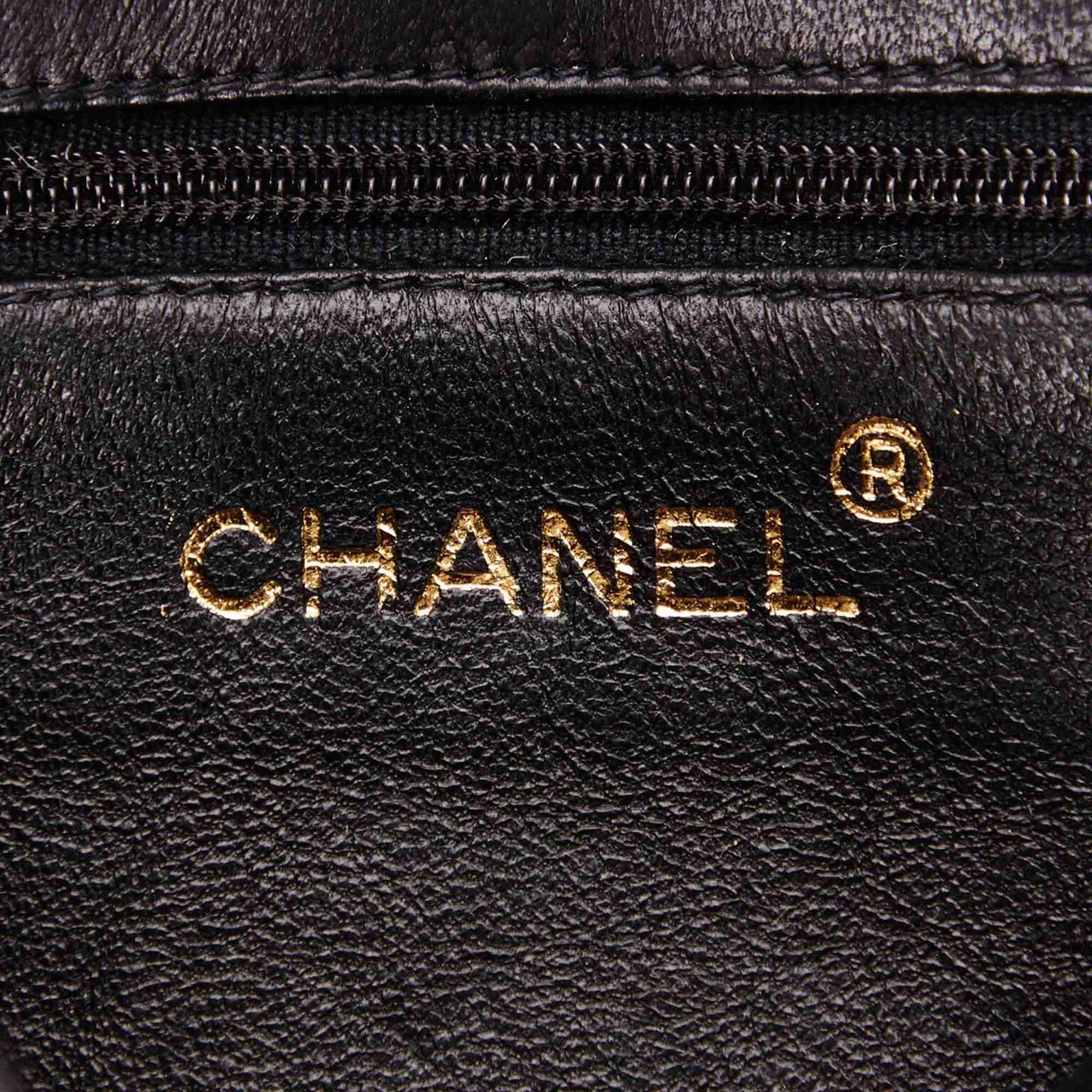 Black Chanel Lambskin Leather Flap Bag 3