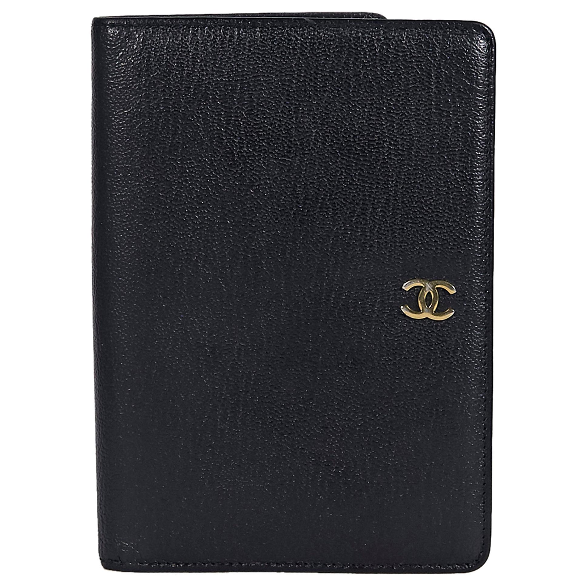 Chanel Black Leather Bifold Wallet