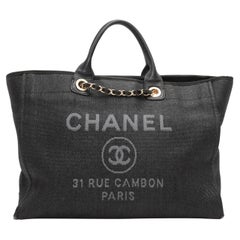 Black Chanel Medium Deauville Tote Bag