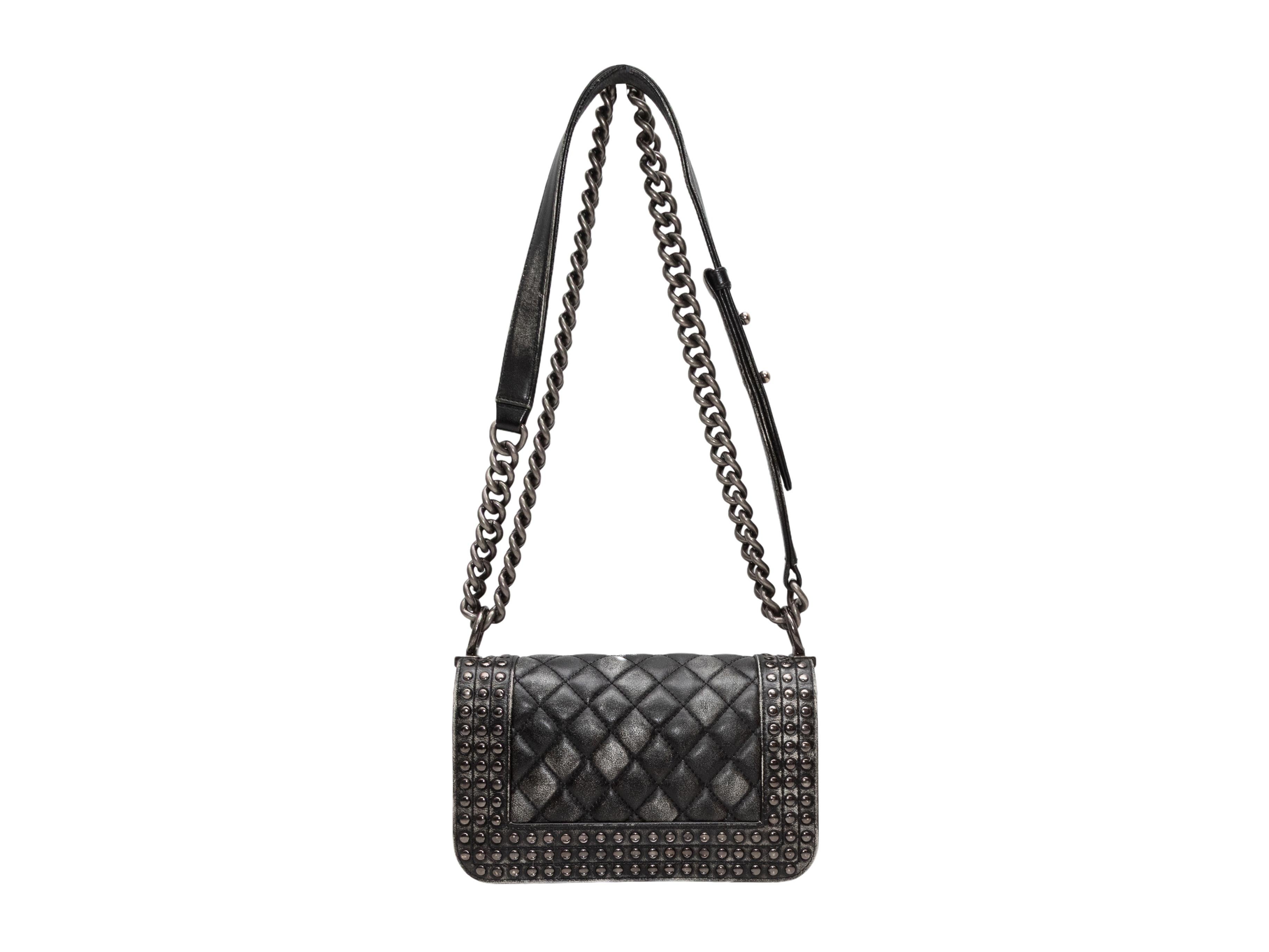 Black Chanel Paris-Dallas Small Studded Boy Bag Negro en venta
