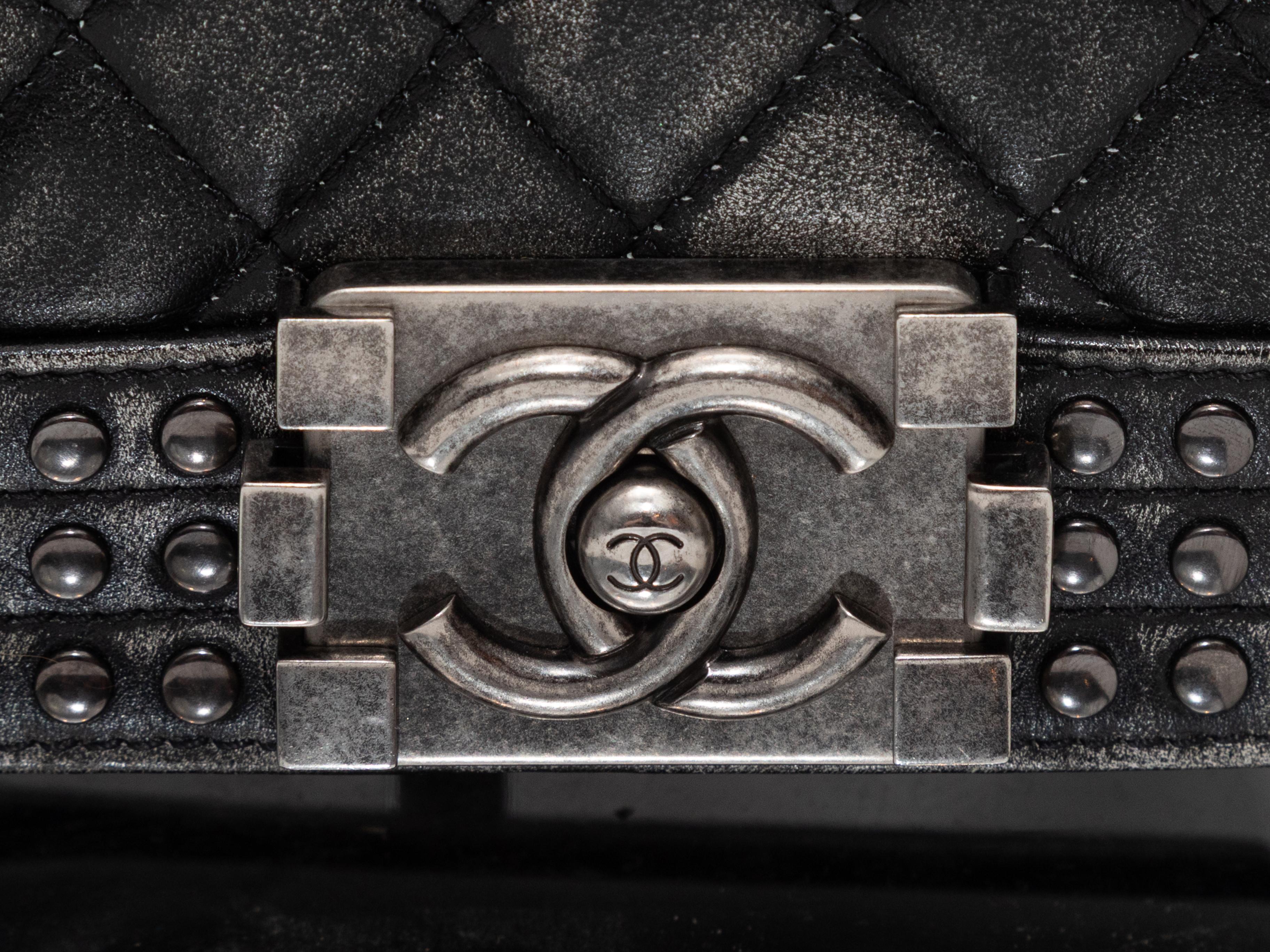 Black Chanel Paris-Dallas Small Studded Boy Bag en venta 3