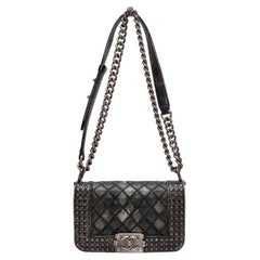 Black Chanel Paris-Dallas Small Studded Boy Bag