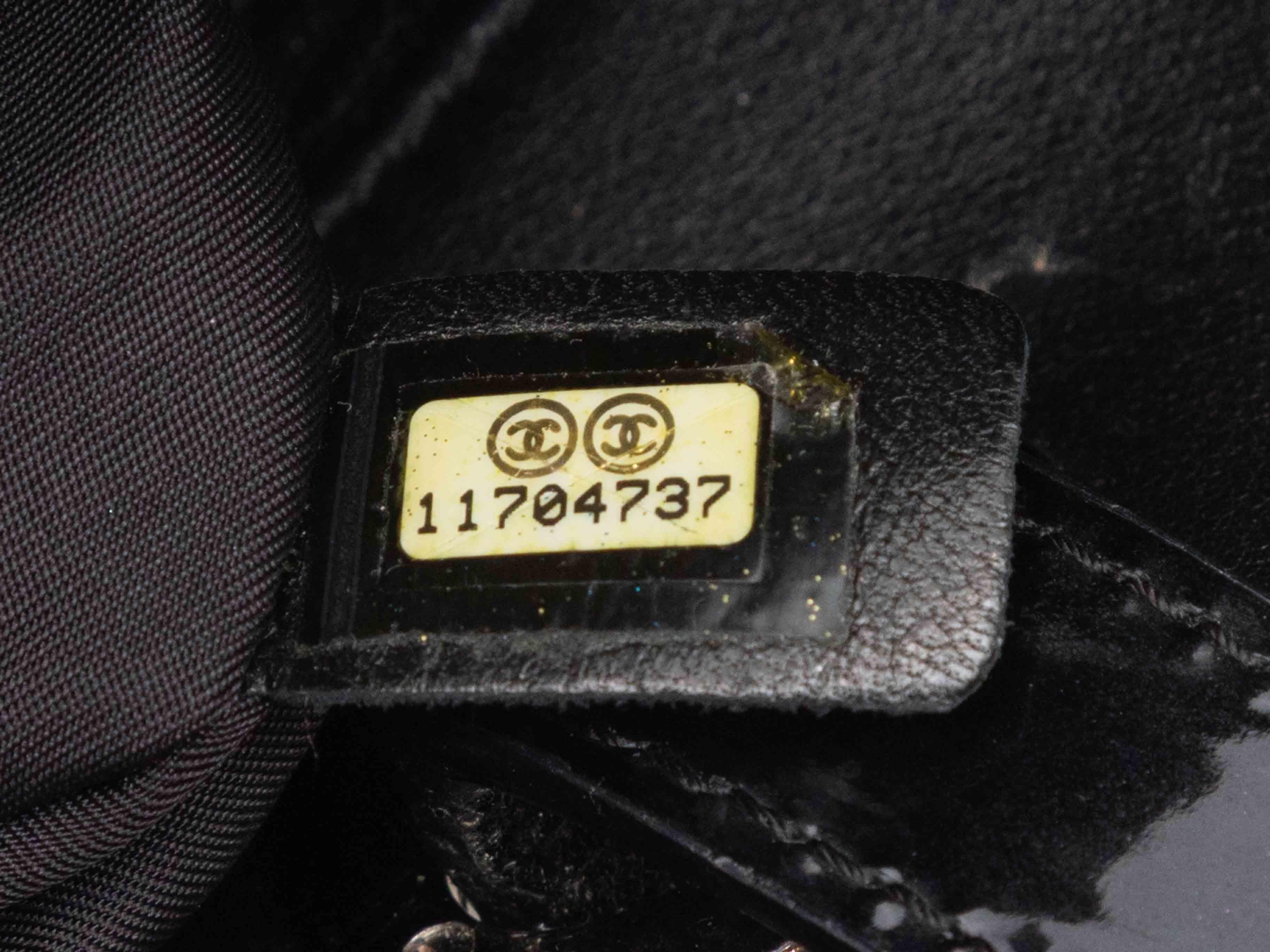 Shopper Chanel nera in cavallino e vernice in vendita 1