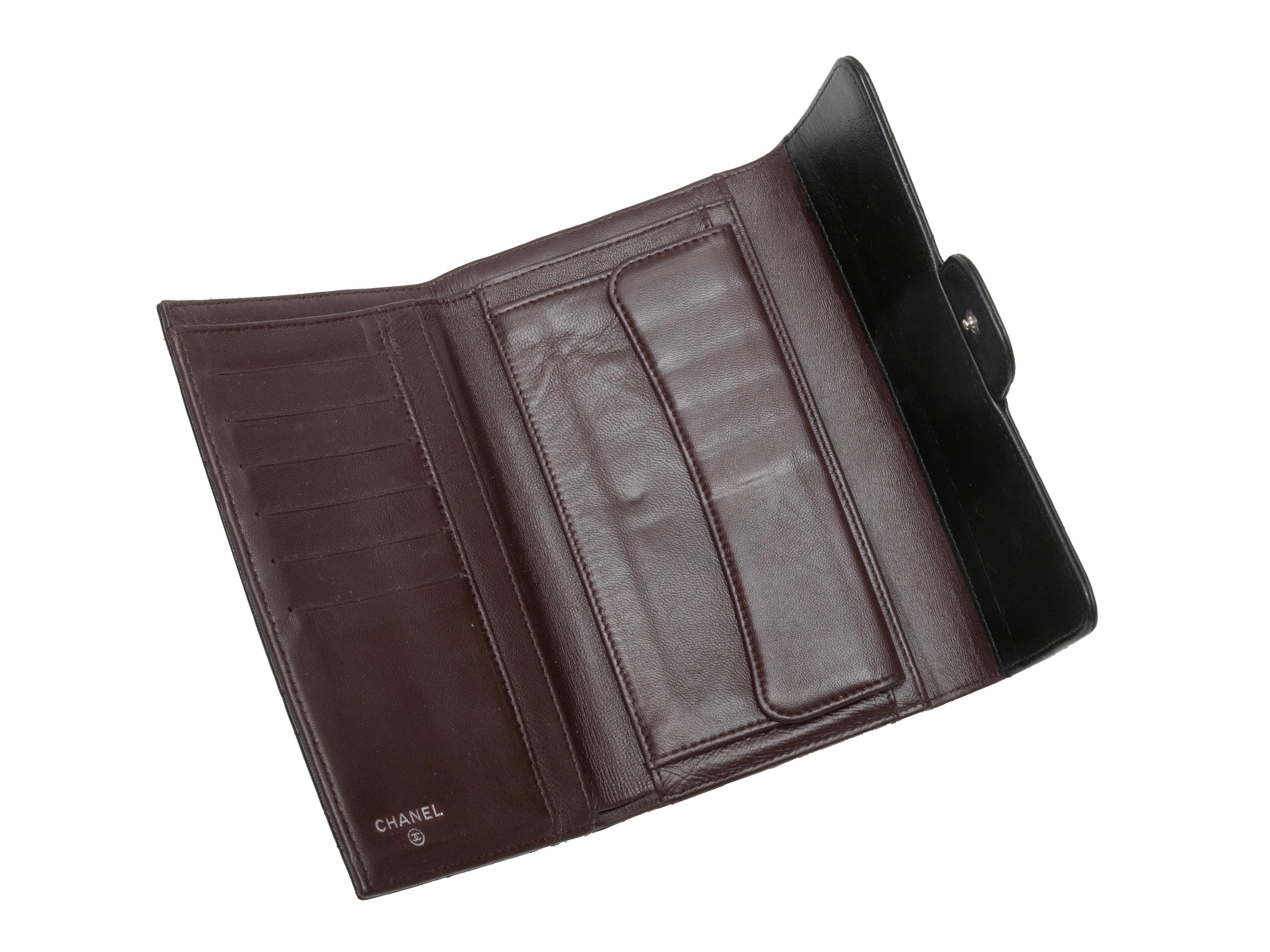 Black Chanel Quilted Lambskin Continental Wallet In Good Condition In New York, NY