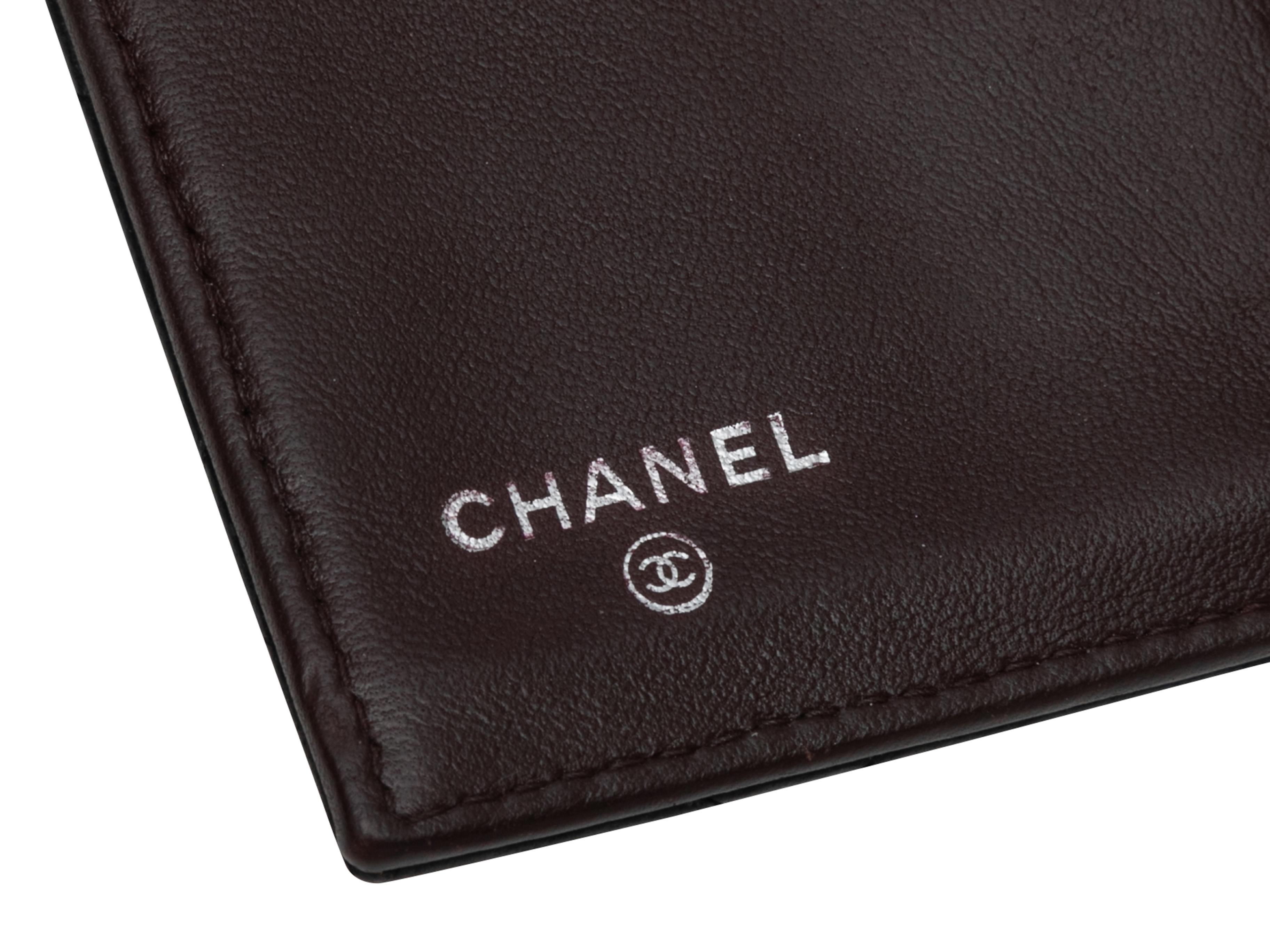 Women's or Men's Black Chanel Quilted Lambskin Continental Wallet