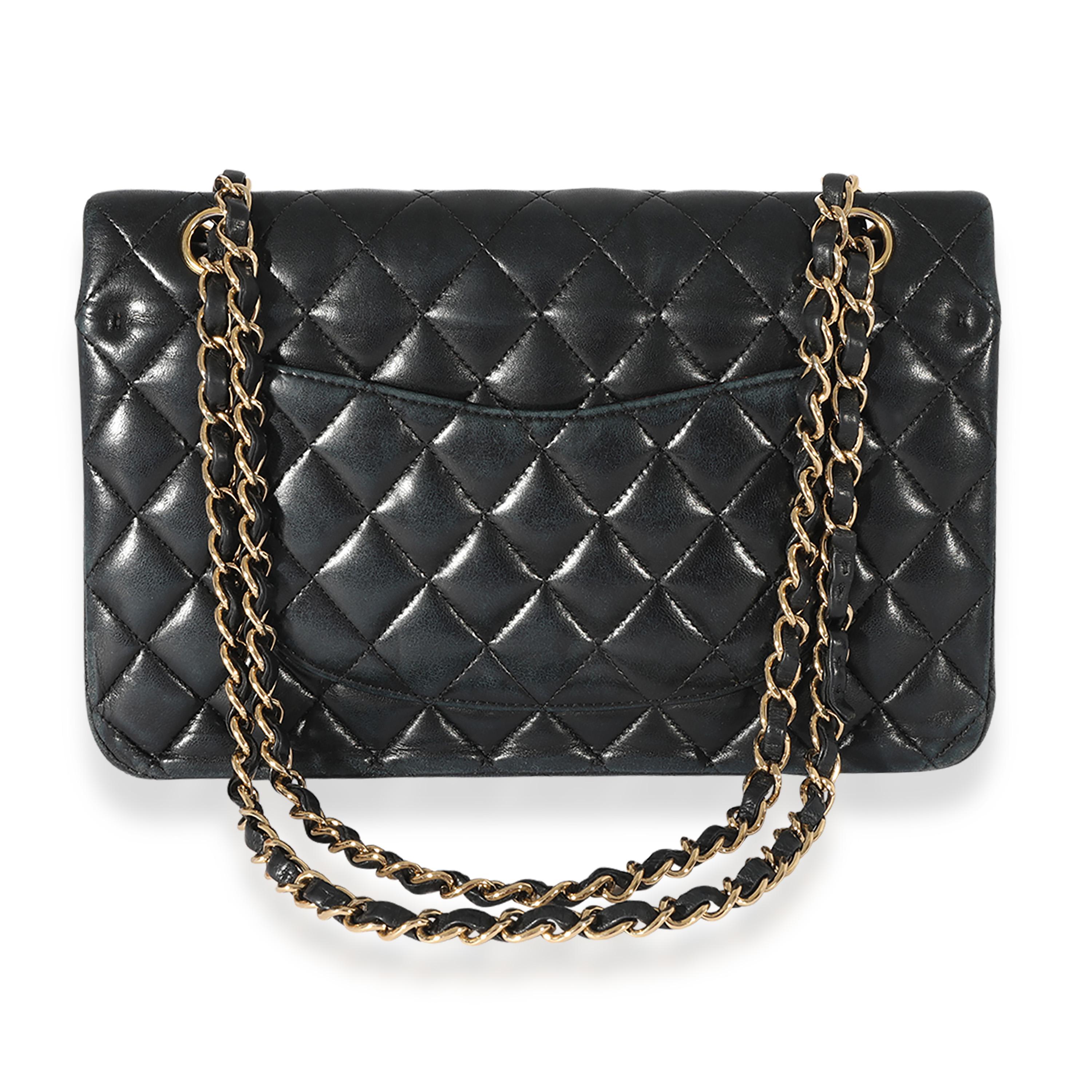 Black Chanel Quilted Lambskin Medium Classic Double Flap Bag 3