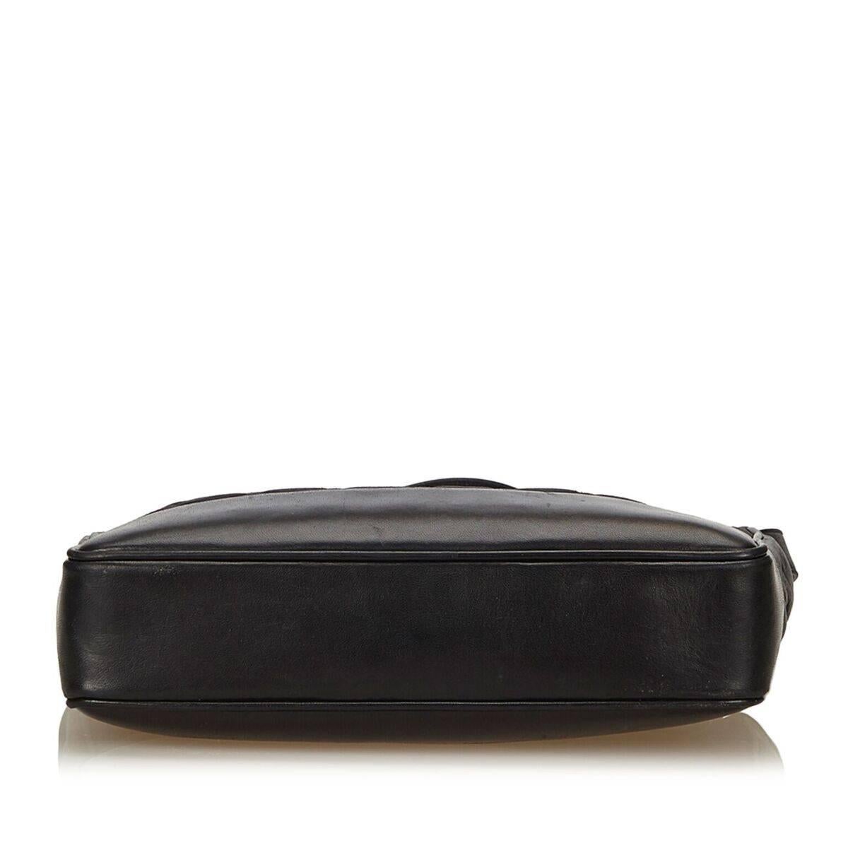 Black Chanel Quilted Nylon Shoulder Bag 1