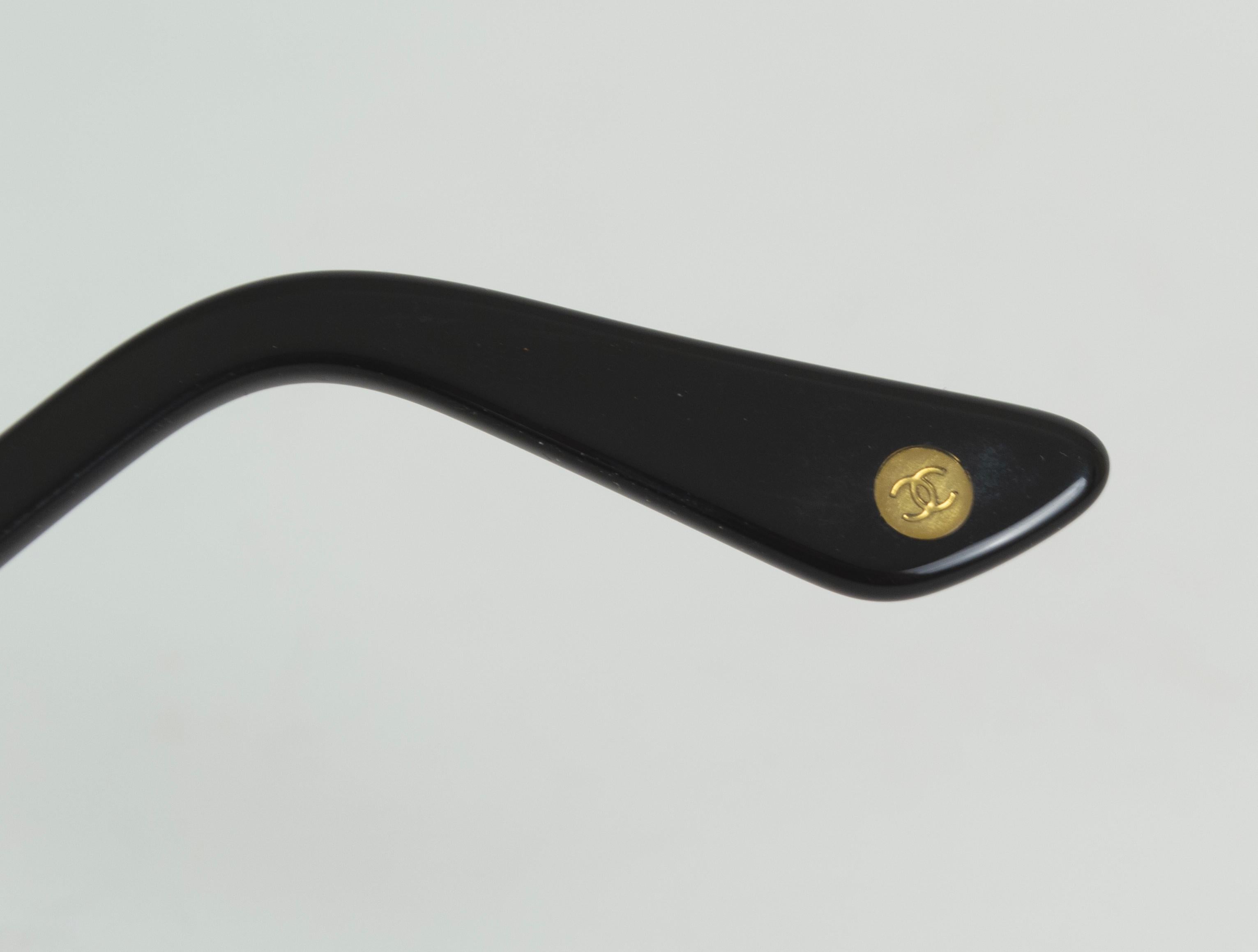 Gafas de sol Chanel CC rectangulares negras Estilo 5011 c 501/91 - 51-19-135 mm, 2000 en venta 7