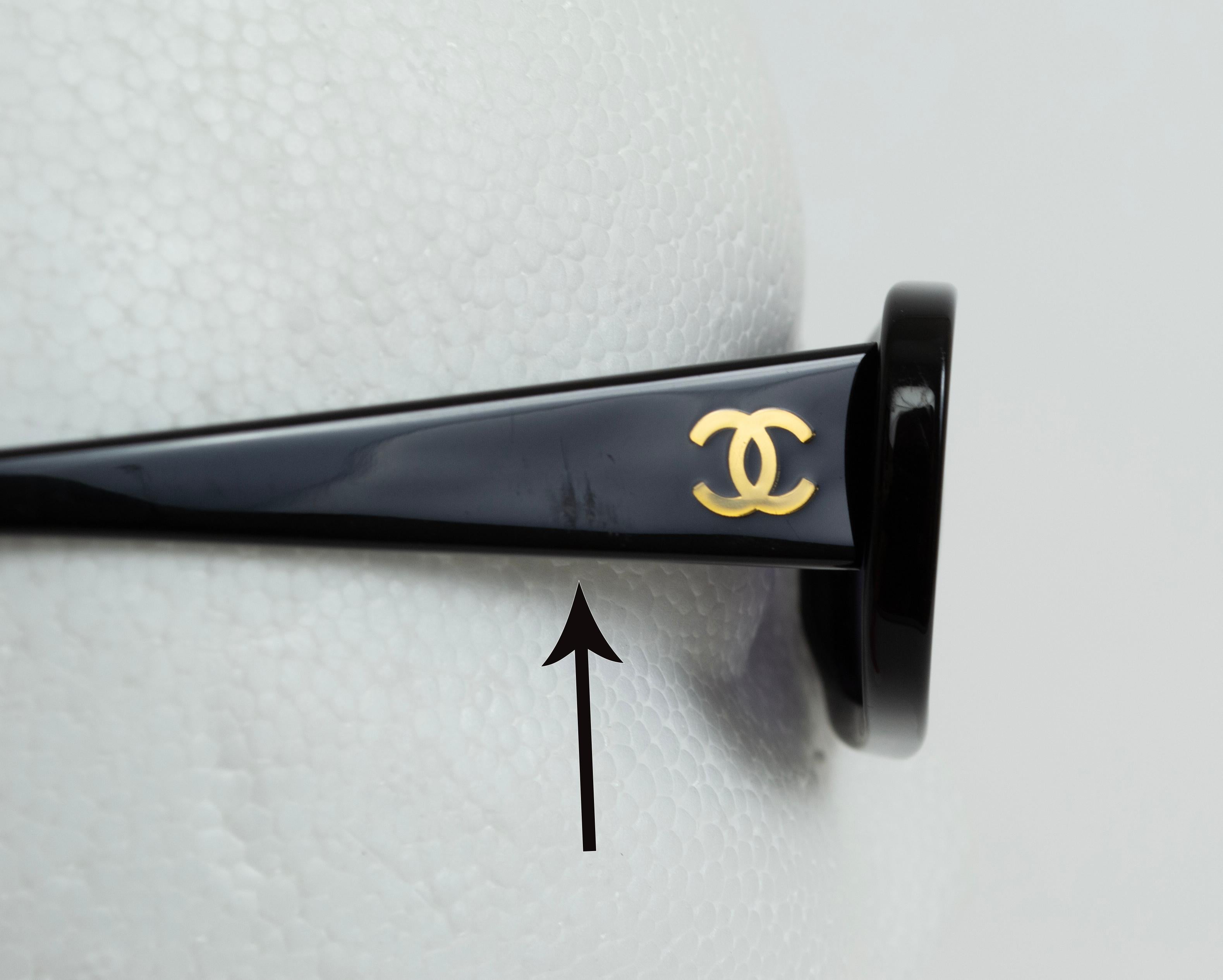 Gafas de sol Chanel CC rectangulares negras Estilo 5011 c 501/91 - 51-19-135 mm, 2000 en venta 13