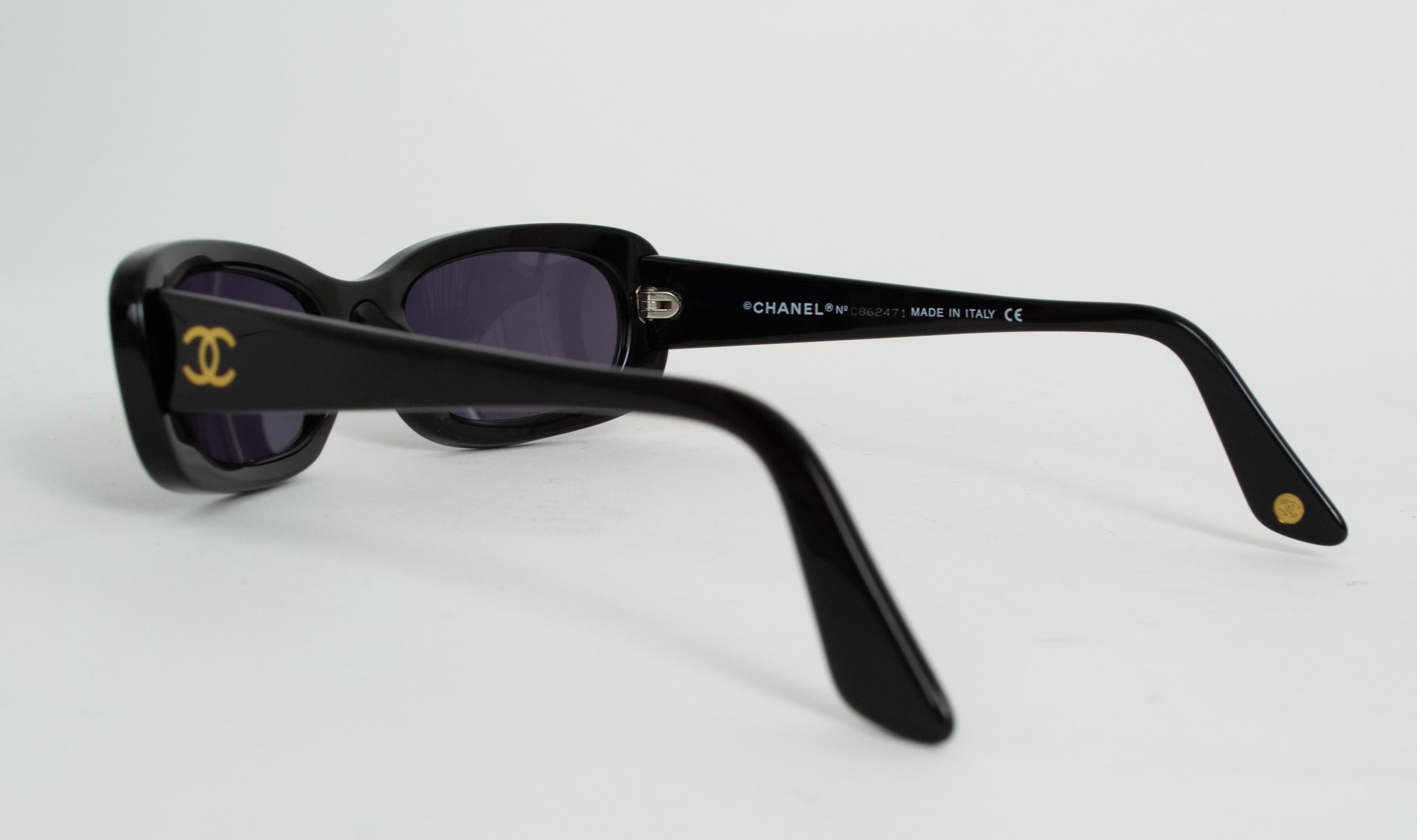 De las mujeres Gafas de sol Chanel CC rectangulares negras Estilo 5011 c 501/91 - 51-19-135 mm, 2000 en venta
