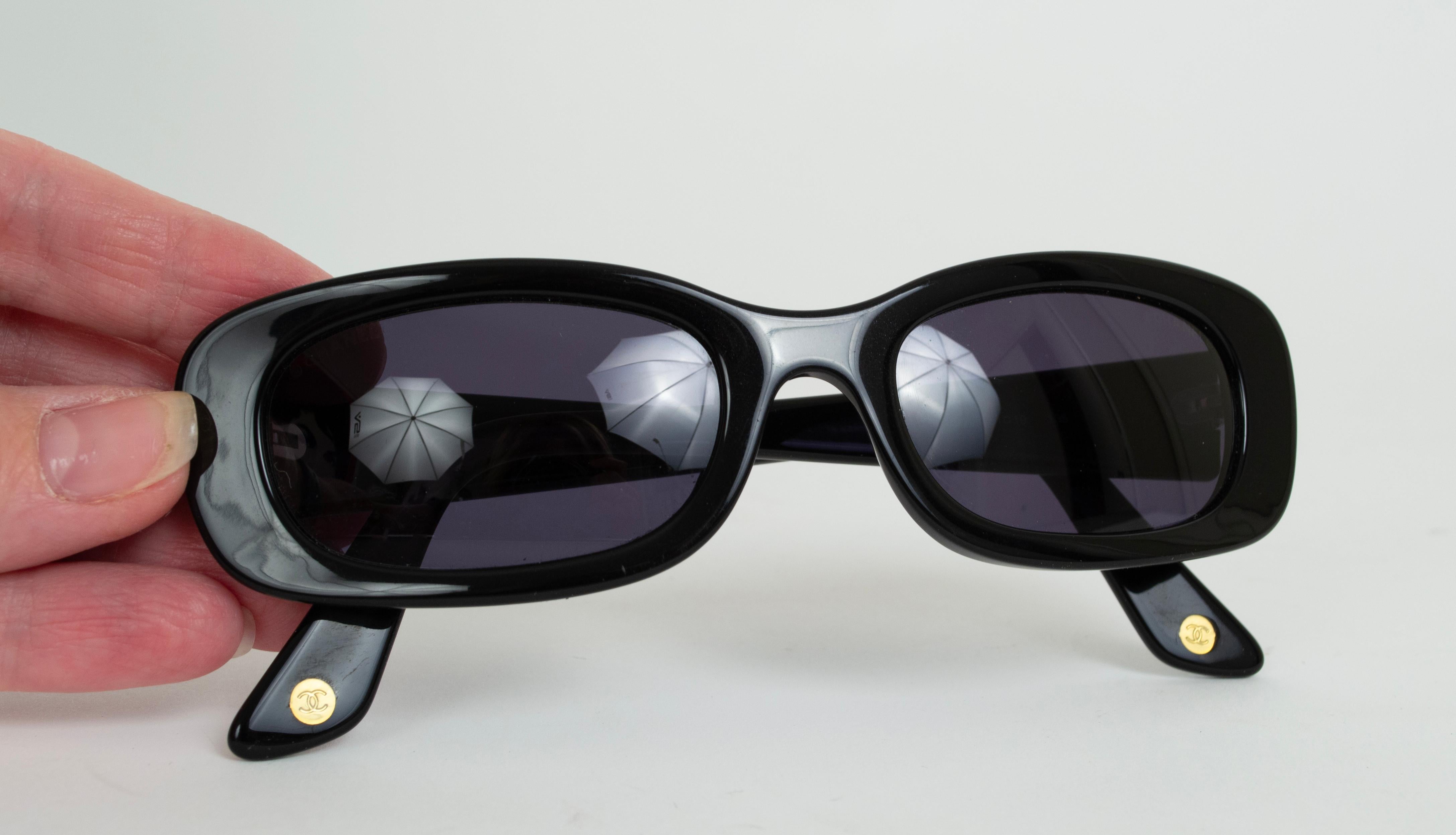 Gafas de sol Chanel CC rectangulares negras Estilo 5011 c 501/91 - 51-19-135 mm, 2000 en venta 1