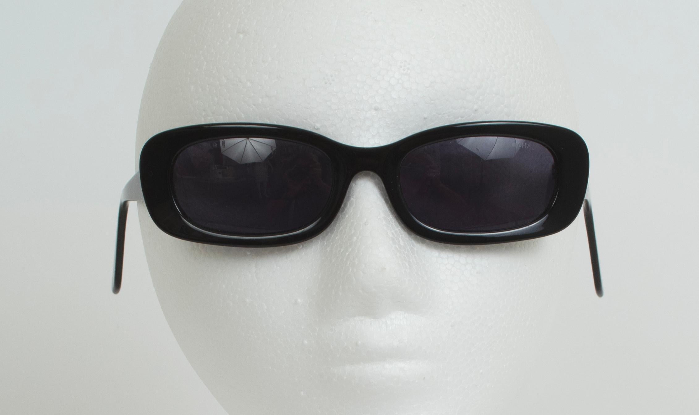 Gafas de sol Chanel CC rectangulares negras Estilo 5011 c 501/91 - 51-19-135 mm, 2000 en venta 2