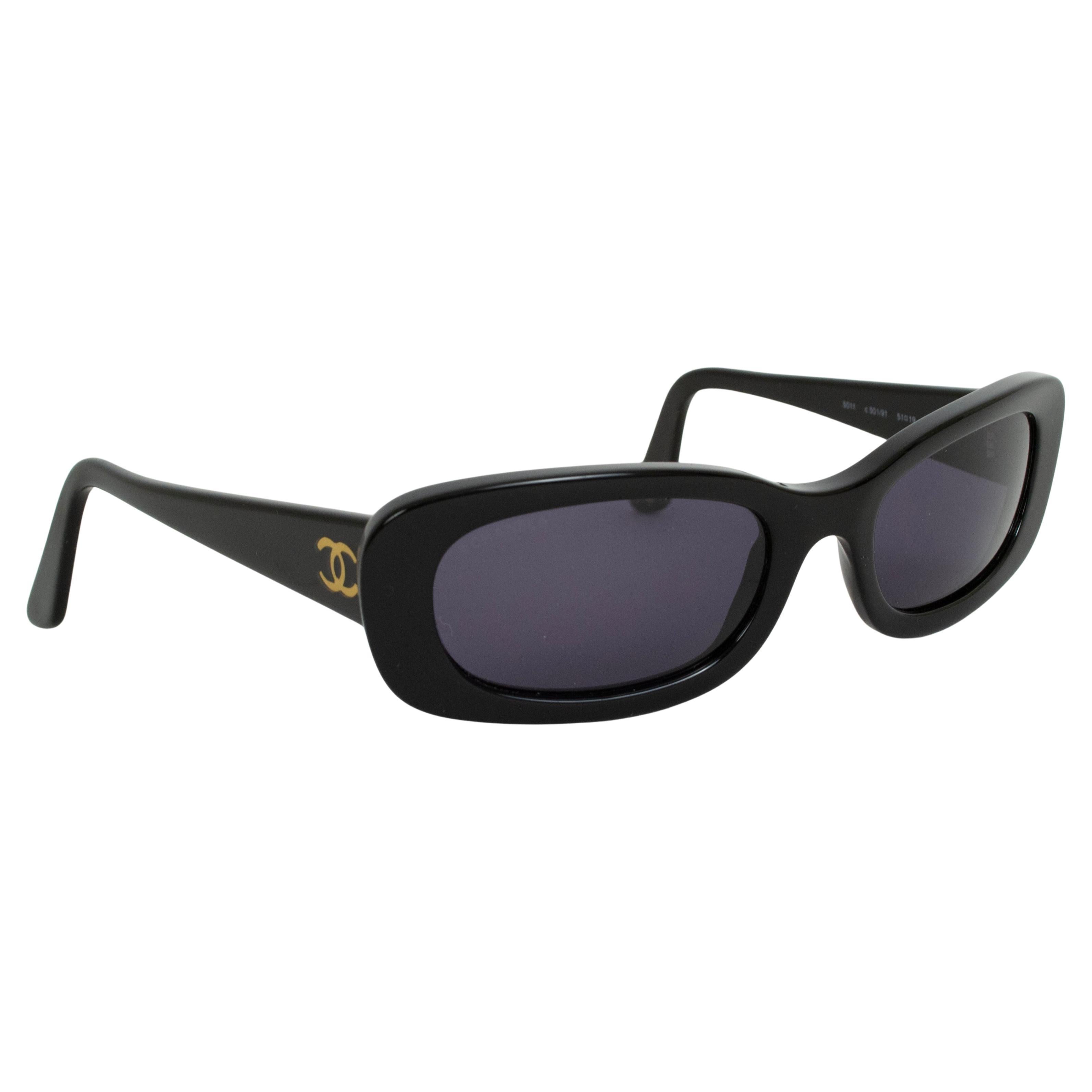 Black Chanel Rectangle CC Sunglasses Style 5011 c 501/91 – 51-19-135 mm, 2000