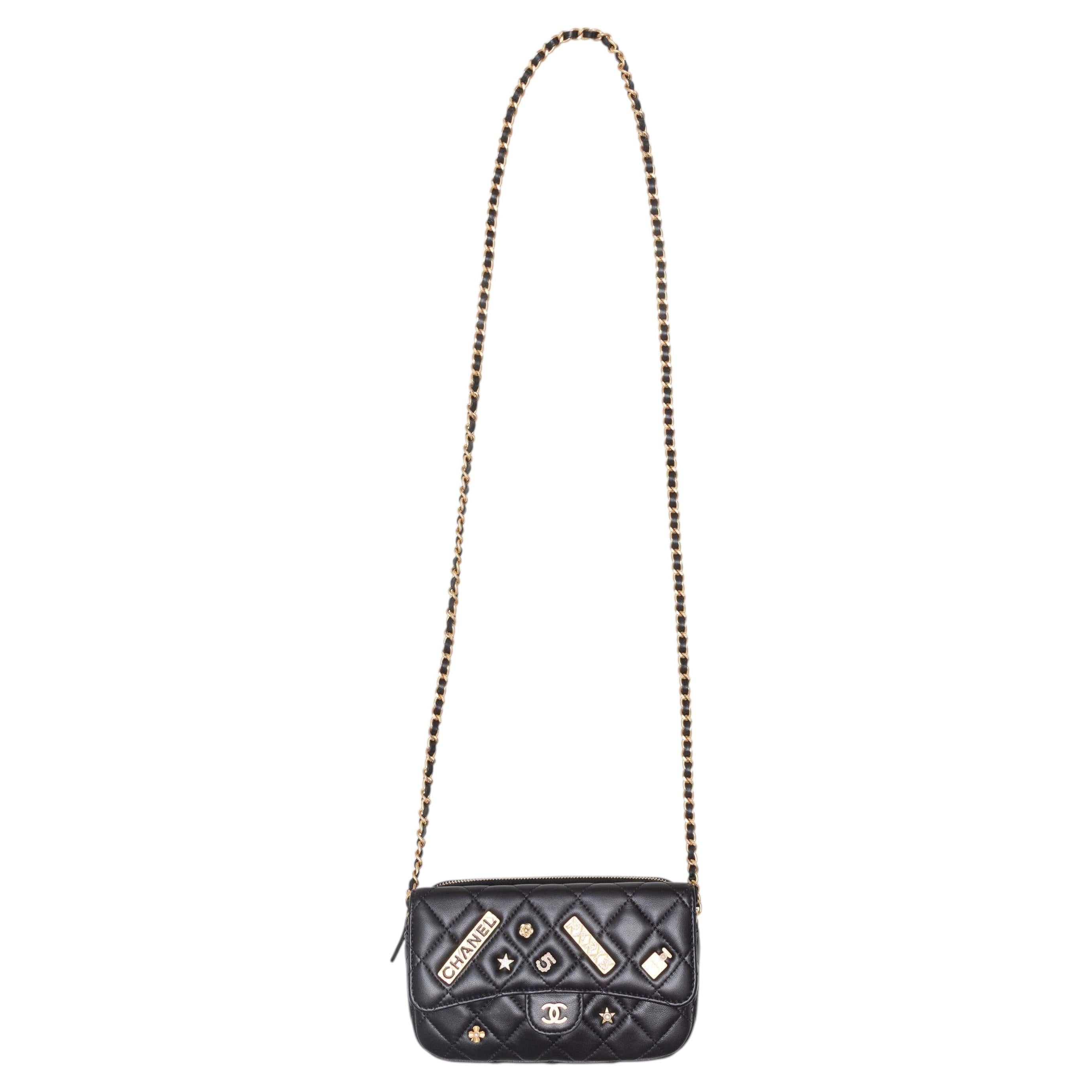 Black Chanel Rue Cambon Lucky Charms Flap Bag