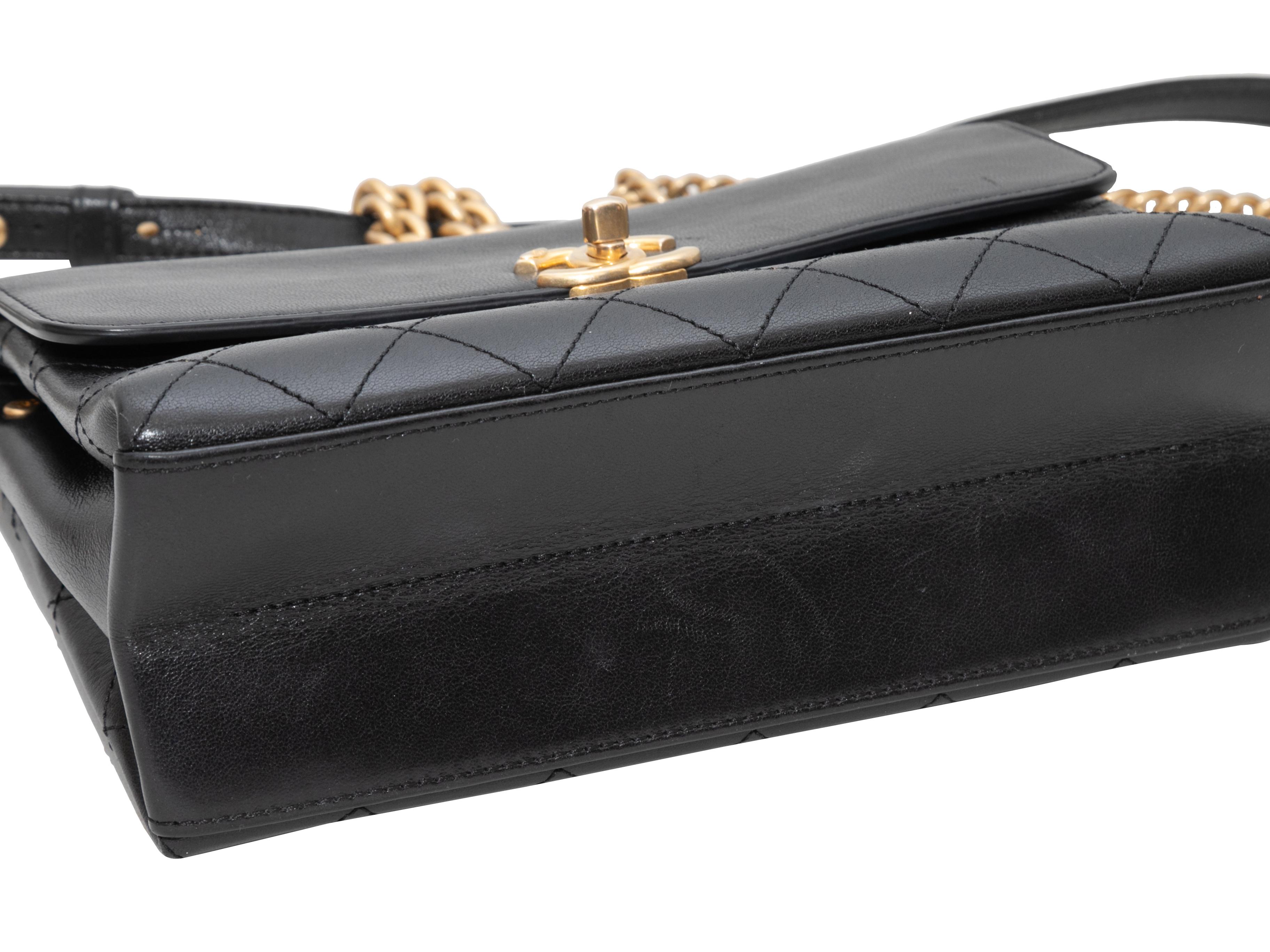 Black Chanel Small Coco Luxe Flap Bag 6